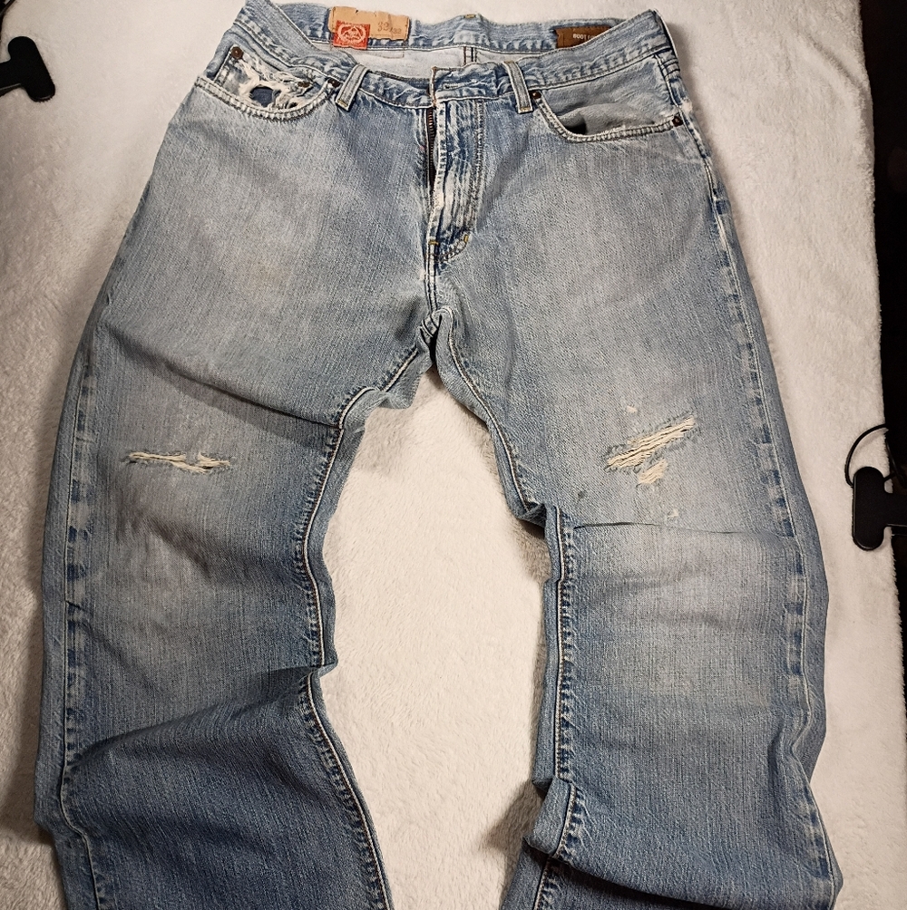 Vintage Gap Jeans Boot Fit Light Wash Distressed Size 32x32